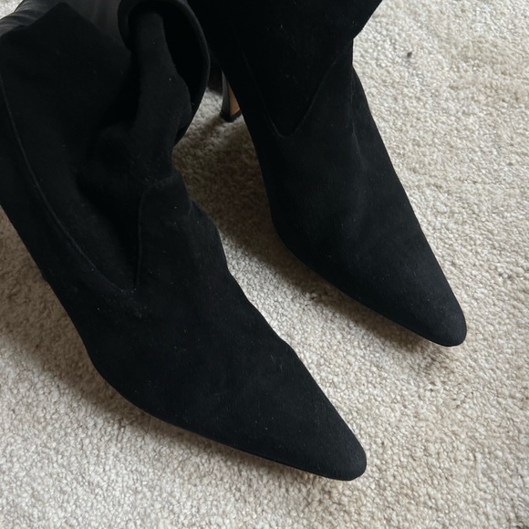 Sexy Manolo Blahnik Thigh High Stretch Suede Boots - Picture 8 of 8